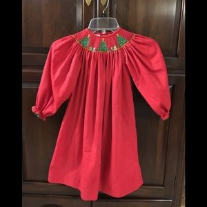 Red Smocked Christmas 🎄 dress